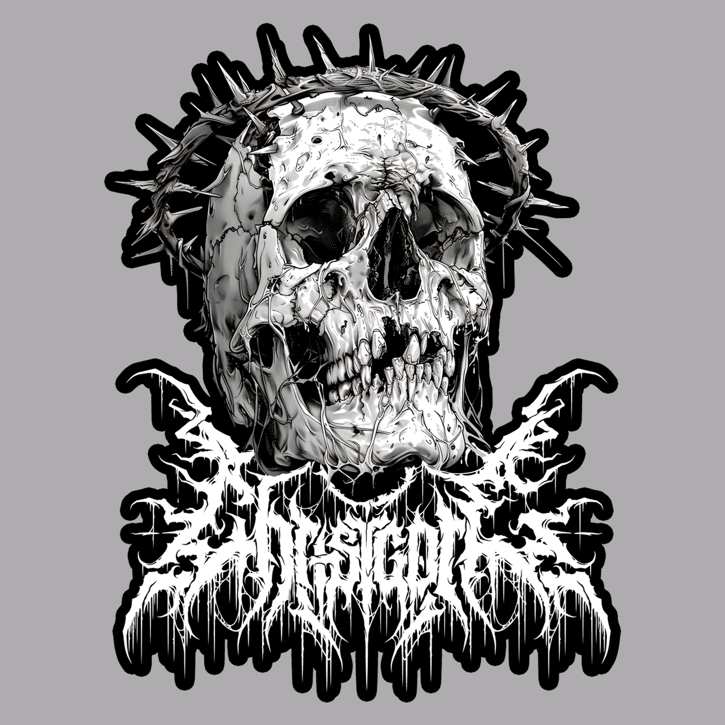 Christcore Skull Window Decal 4"