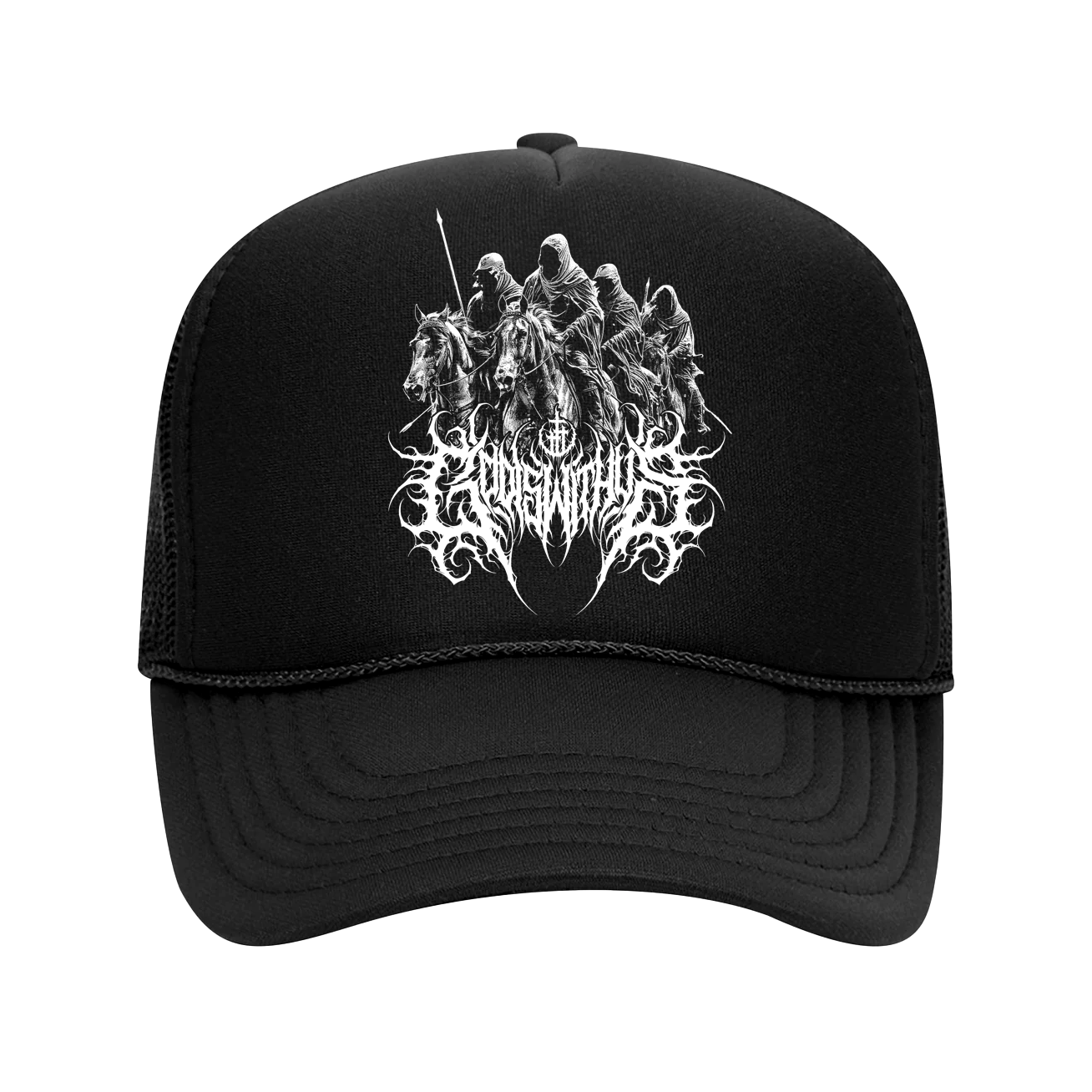 God is with Us 4 horses retro trucker hat