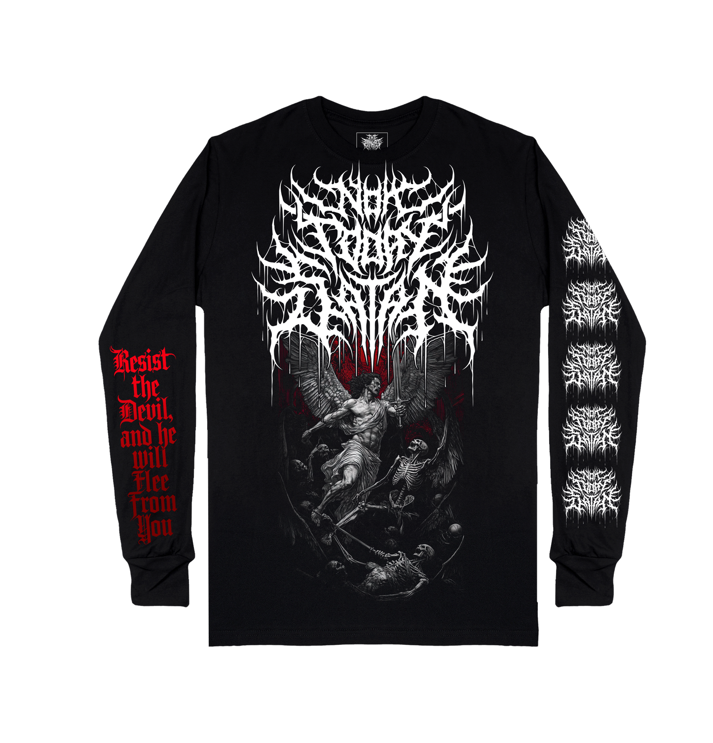 Not today Satan Resist long sleeve design