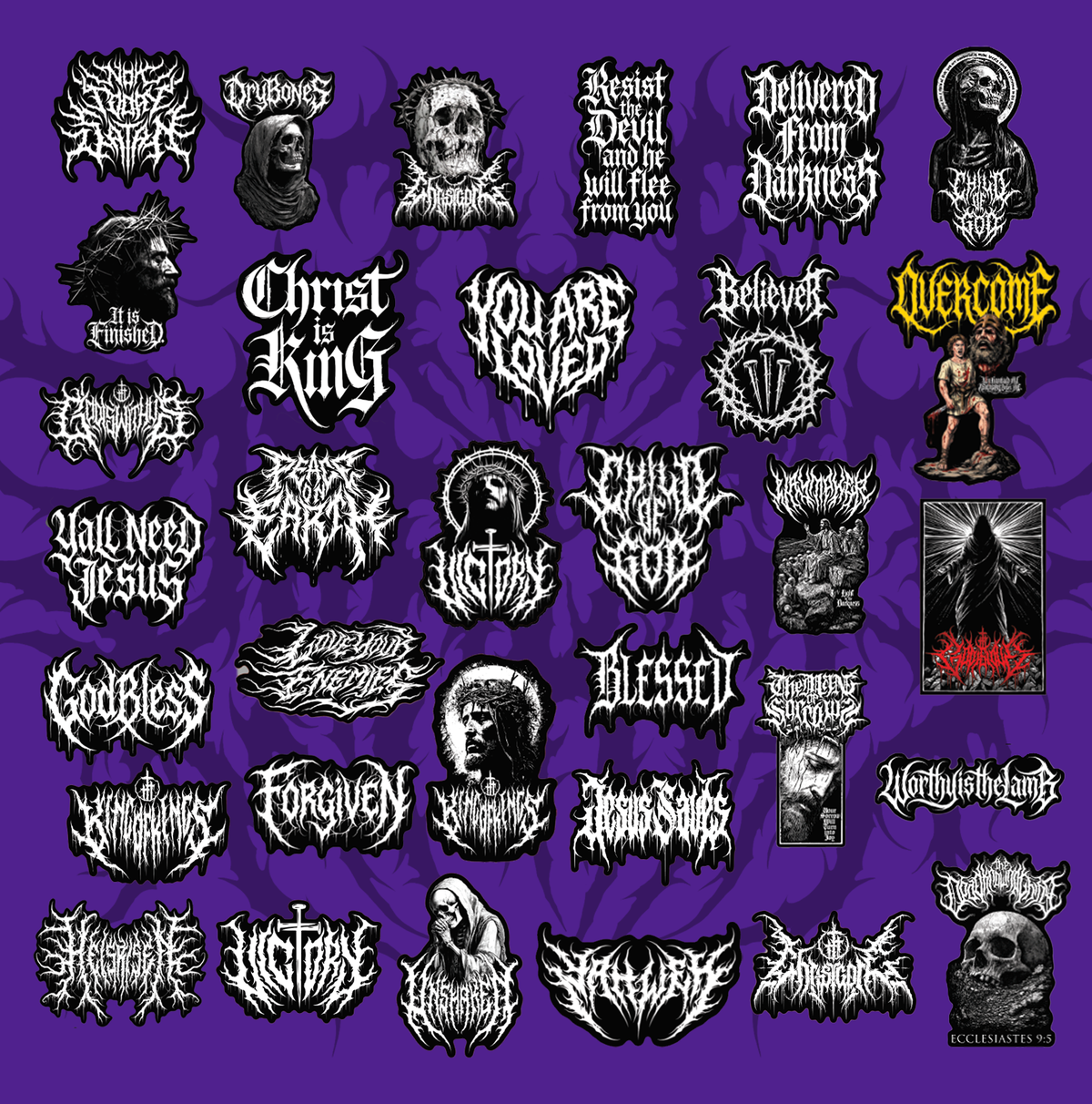 Limited Edition Dark Fit Metal sticker pack