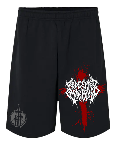 Redeemed by the Blood Cross design Fleece Shorts