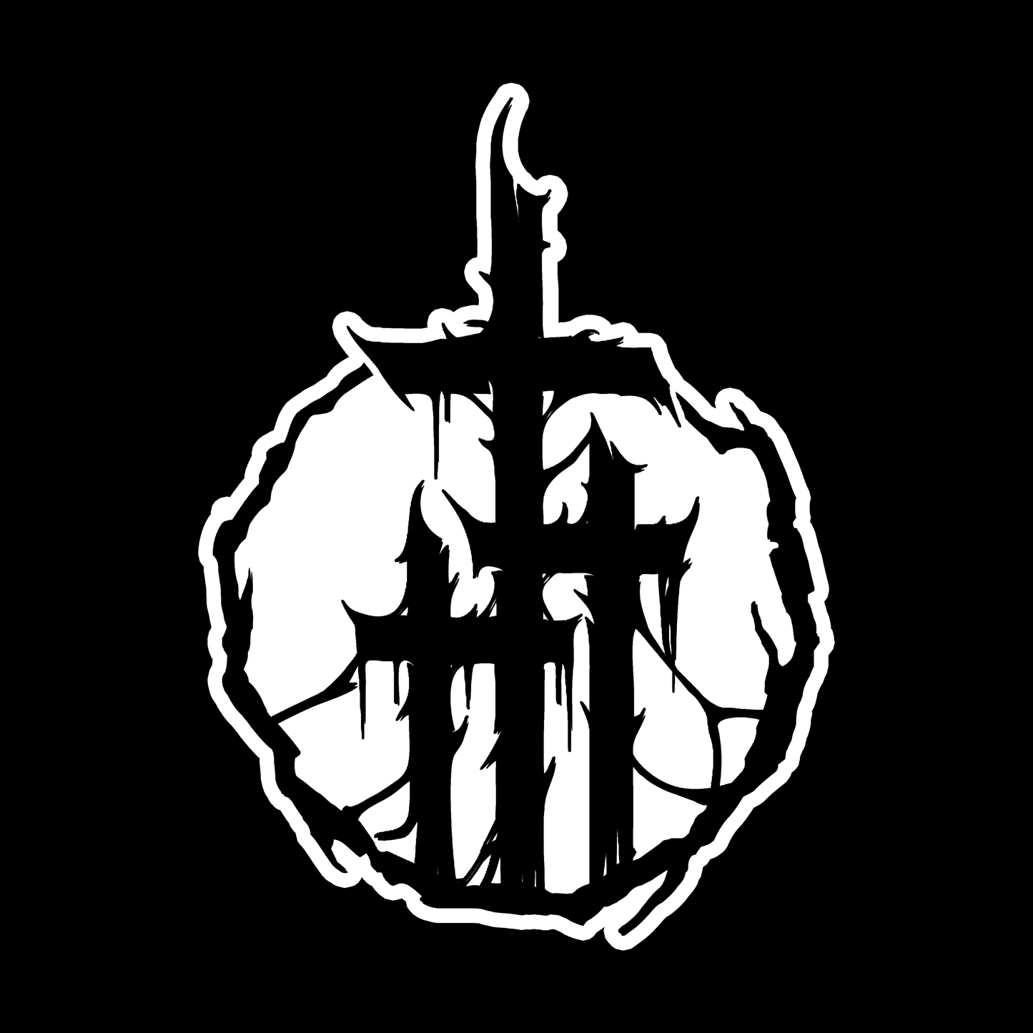 3 cross Large Window Decal 10"X 7"