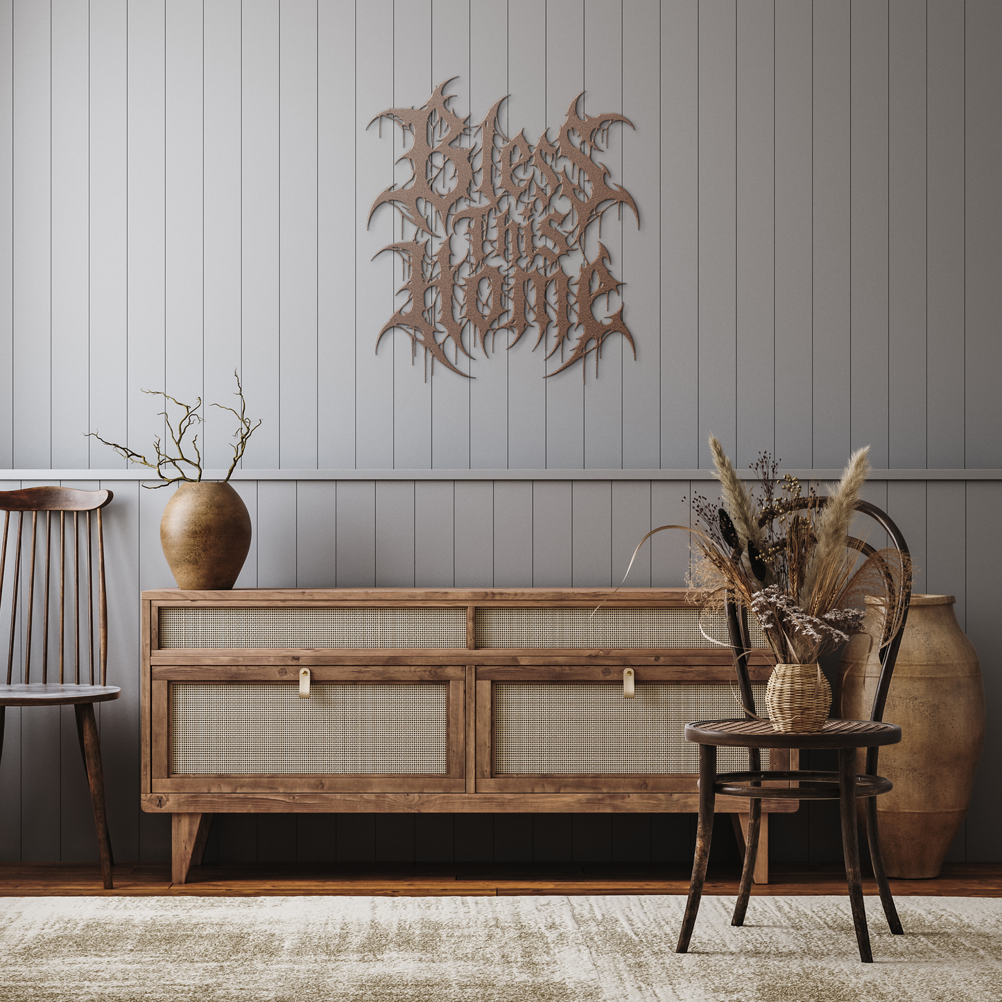 Bless_This_Home_metal_sign_Copper_Rustic_Hallway_Mockup.png_16049620