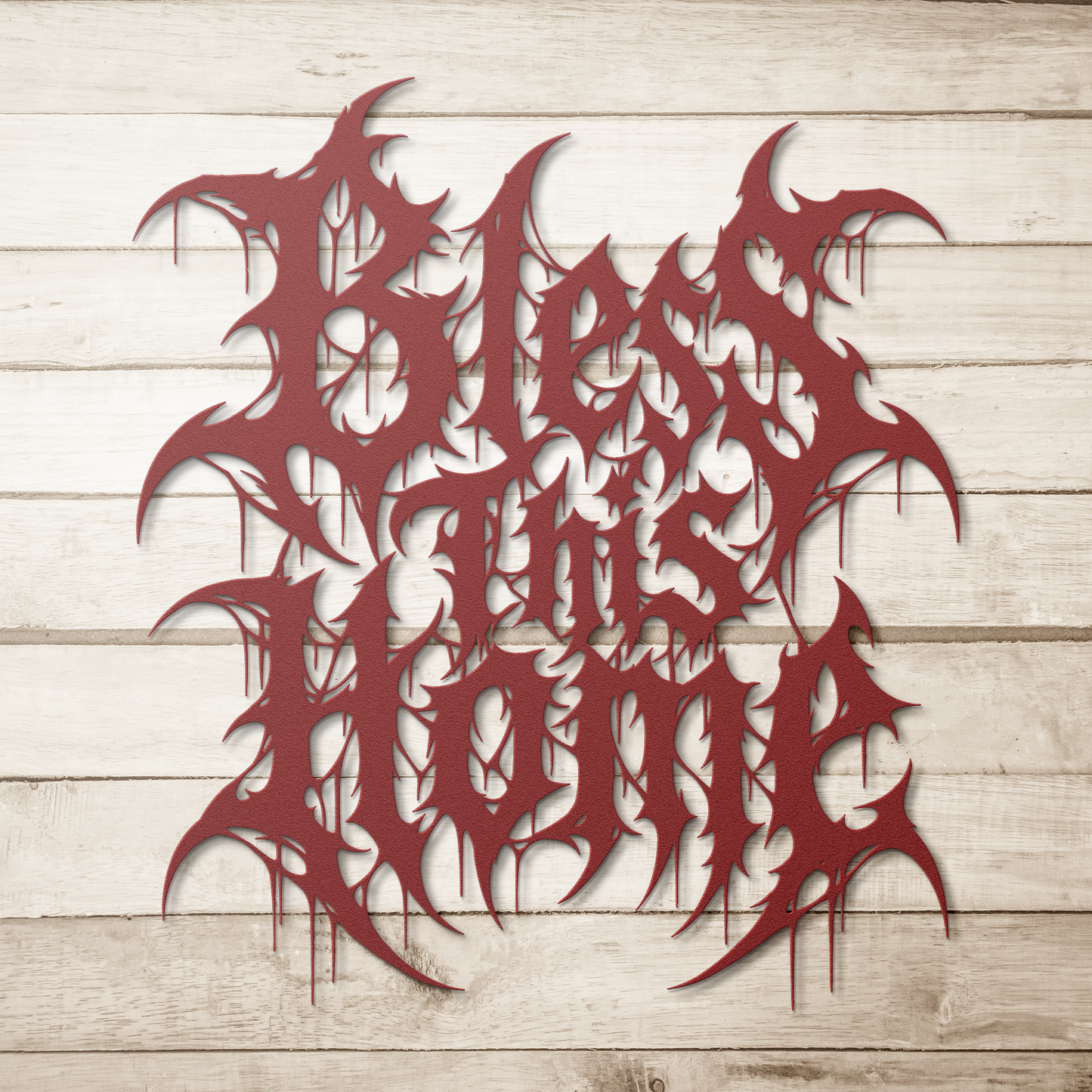Bless_This_Home_metal_sign_Red_Simple_Wood_BKGD_Mockup.png_16049615
