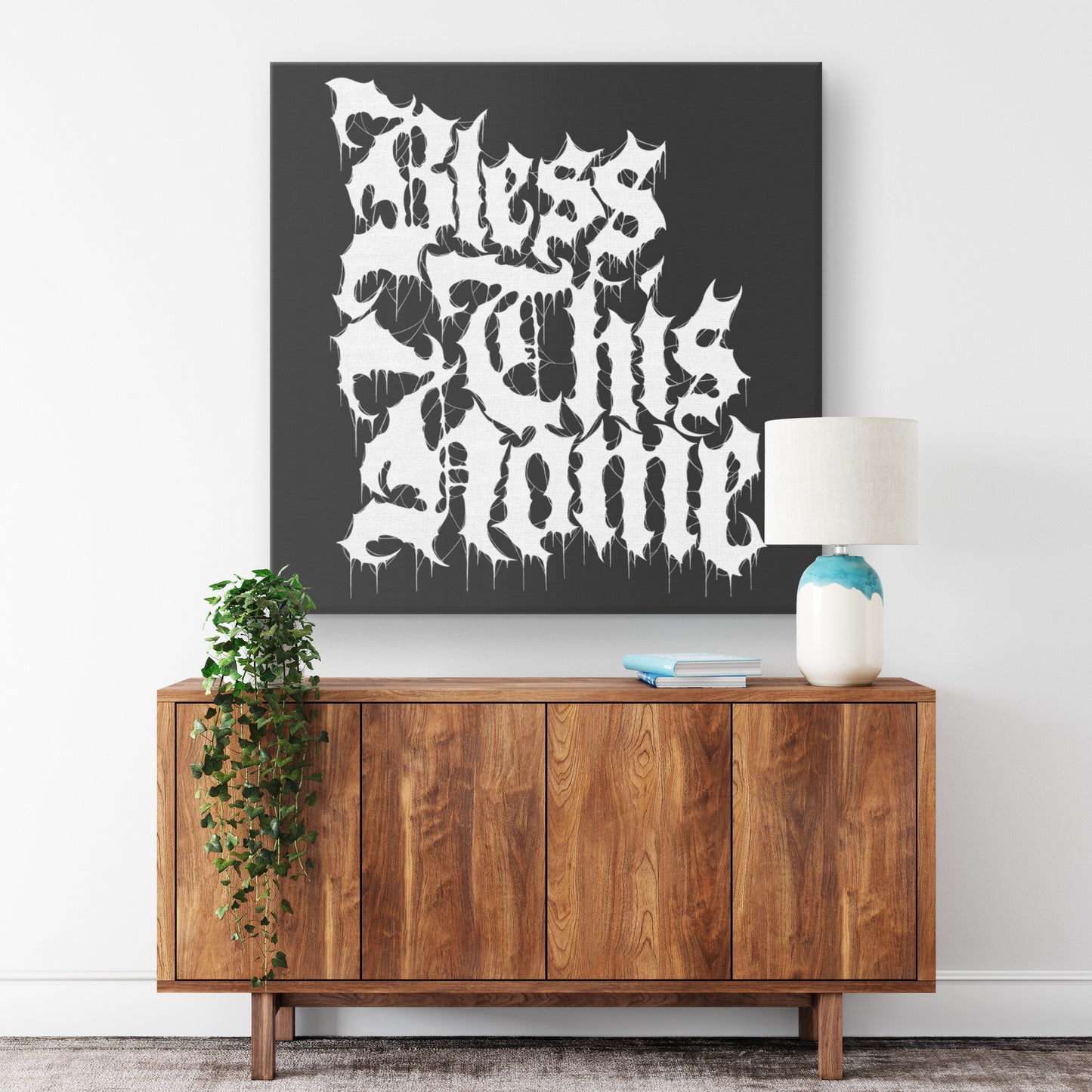 Bless this Home Square Canvas print