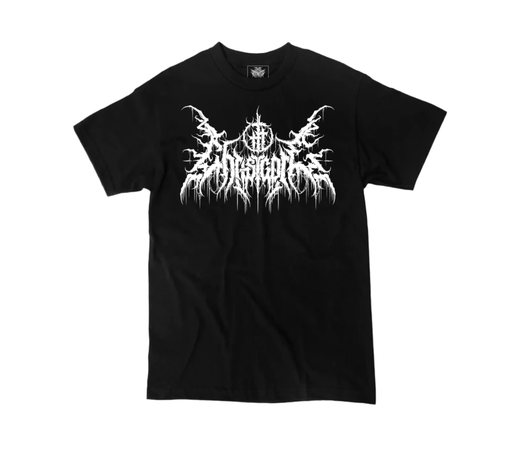 Christcore design heavyweight Christian metal shirt in white with bold graphic print – The Dark Fit