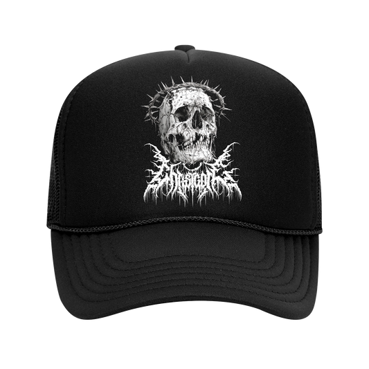 Christcore skull retro trucker hat