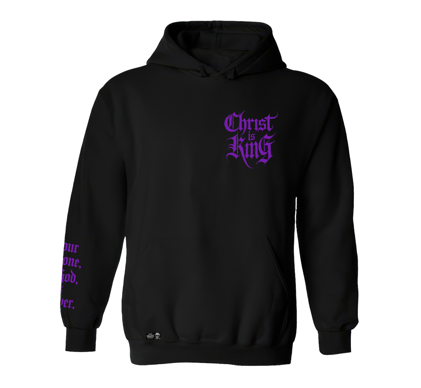 Christ is King "He Reigns" design premium pull over hoodie