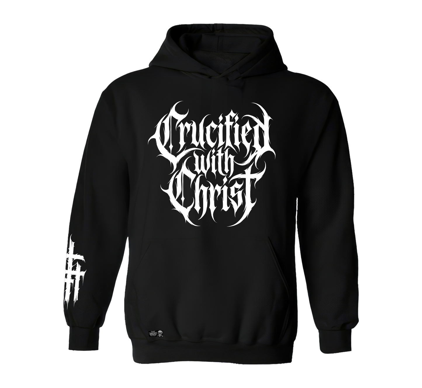 Crucified with Christ design premium pull over hoodie