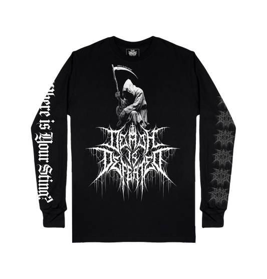Death is Defeated "Where is your sting?" design long sleeve (Copy)