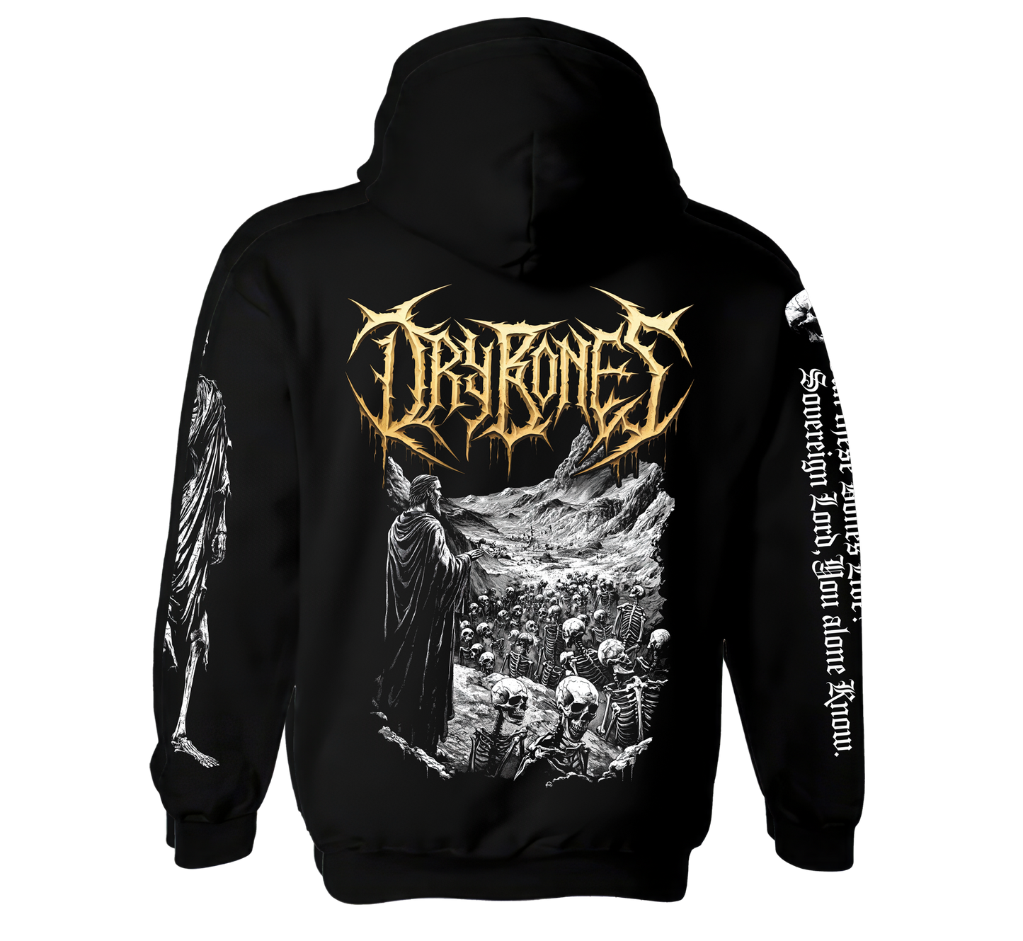 DryBones "Can these bones live?" design premium pull over hoodie