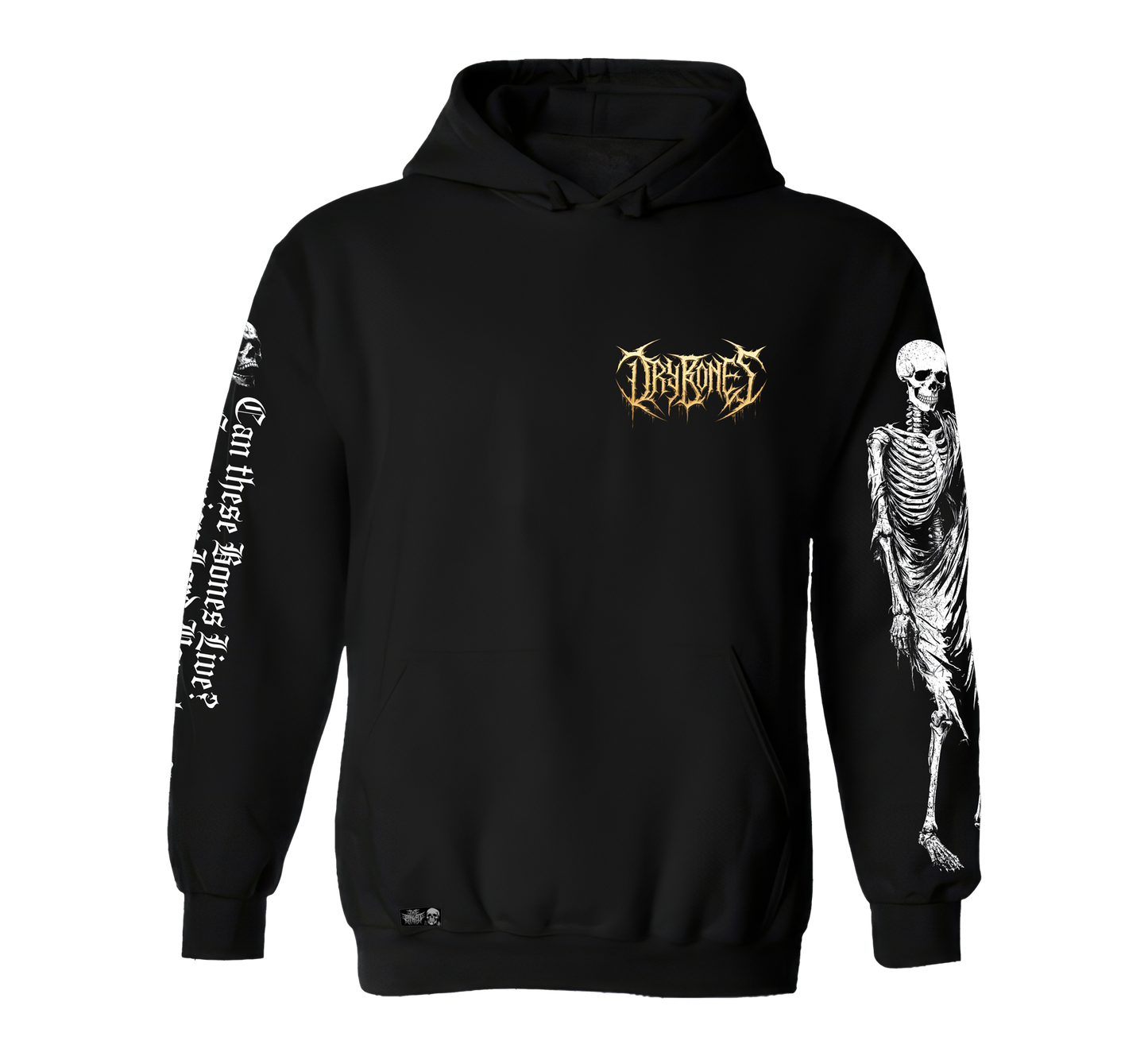 DryBones "Can these bones live?" design premium pull over hoodie