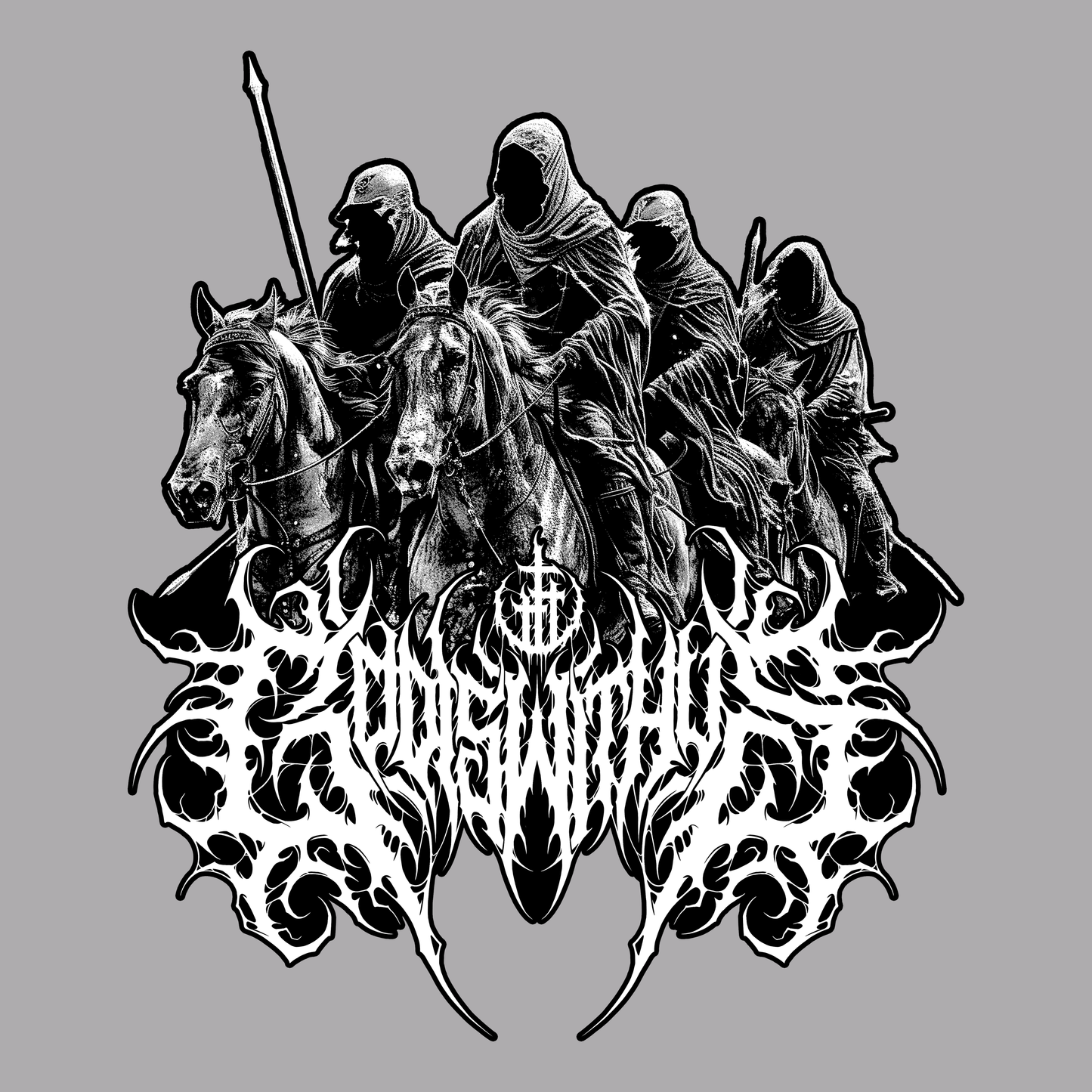 God is with Us 4 horsemen Window Decal 4"