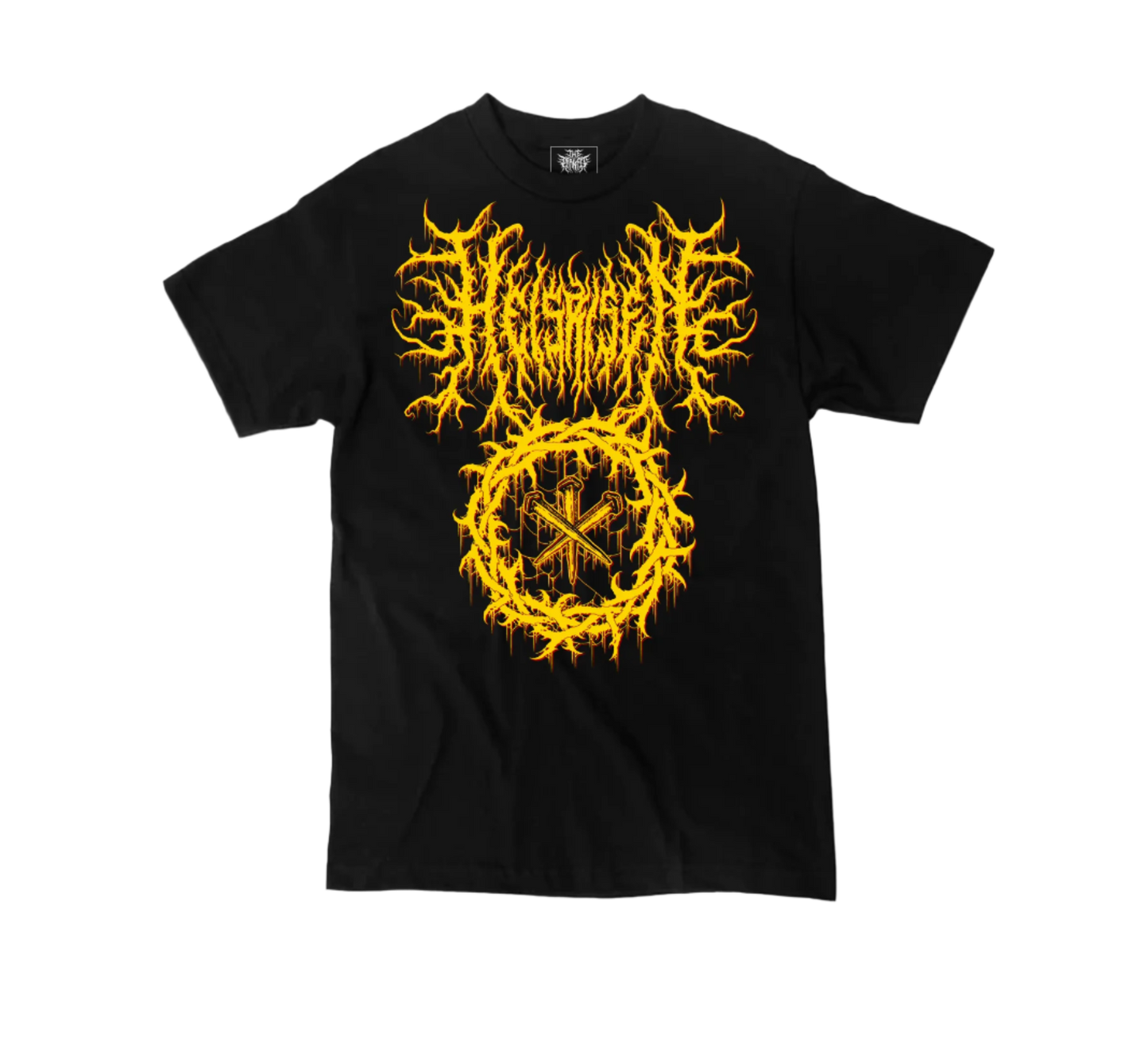 He is Risen thorns and nails design Christian metal Easter shirt in black – The Dark Fit