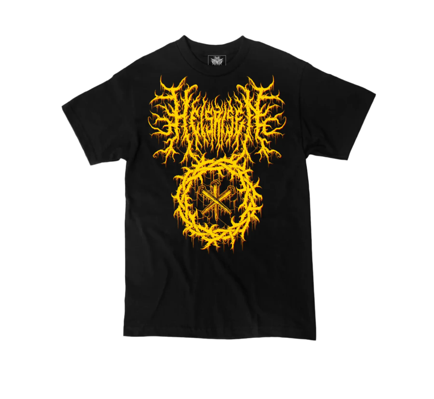 He is Risen thorns and nails design Christian metal Easter shirt in black – The Dark Fit