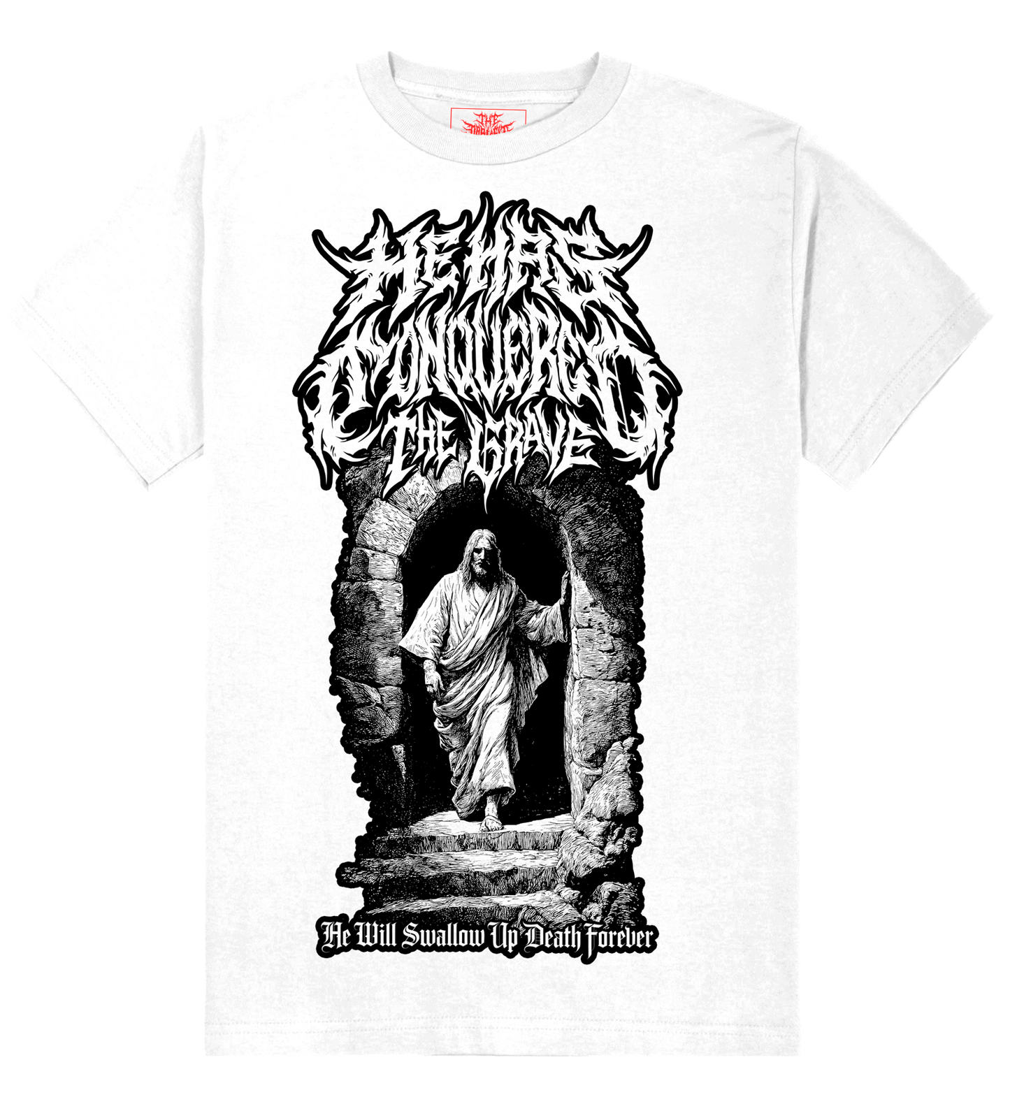 He has conquered the Grave Swallow up death design White