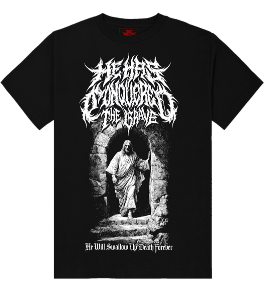 He has conquered the Grave Swallow up death design