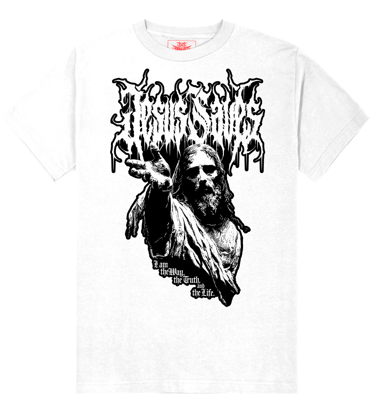 Jesus Saves "I am the way, the truth, the life" design White