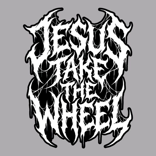 Jesus take the wheel Window Decal 4"