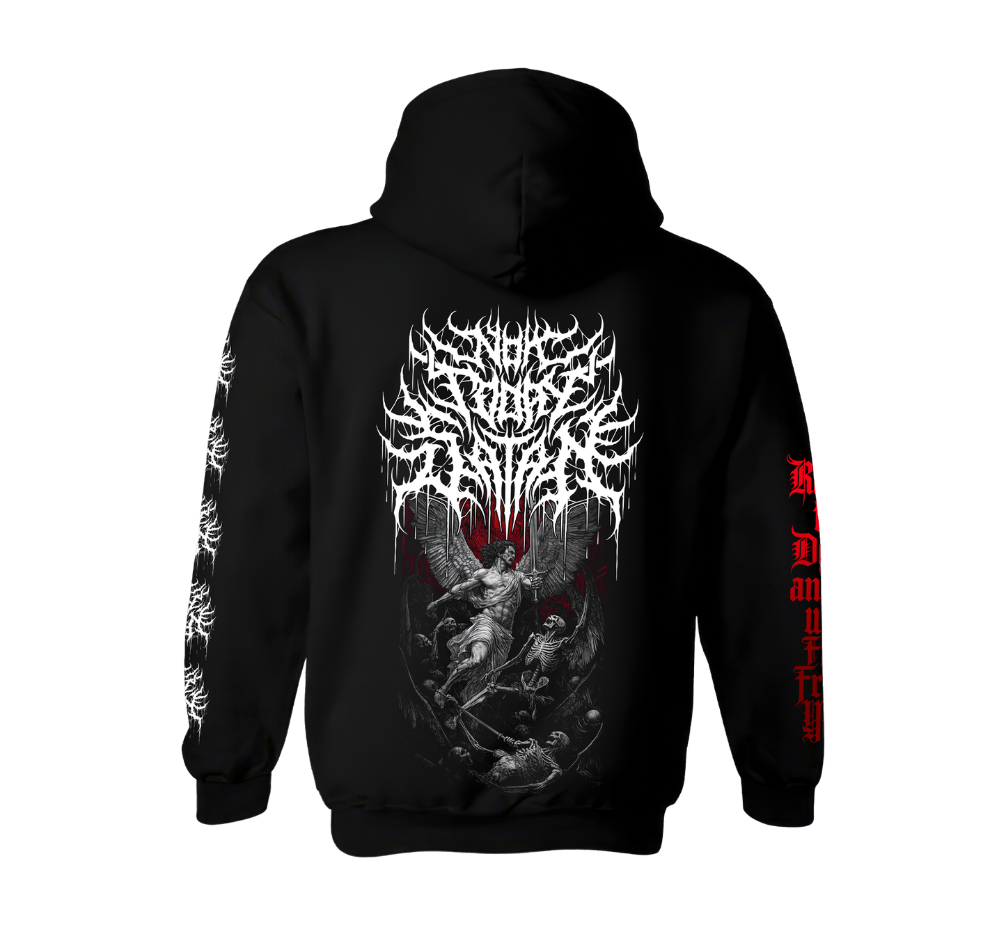 Not today Satan Resist design premium zip hoodie