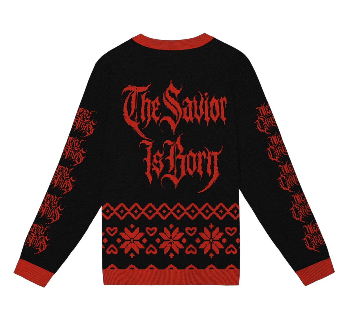 Merry Christmas "The Savior is born" knitted sweater.