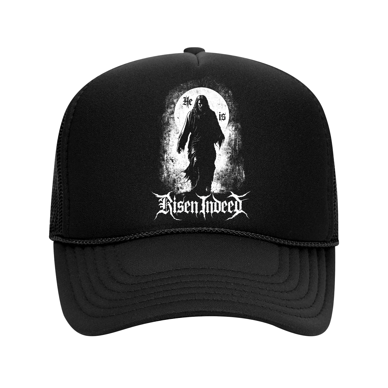 He is Risen Indeed retro trucker hat