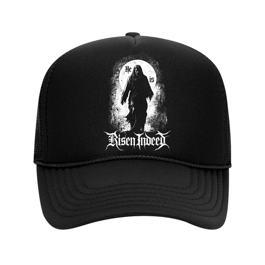 He is Risen Indeed retro trucker hat
