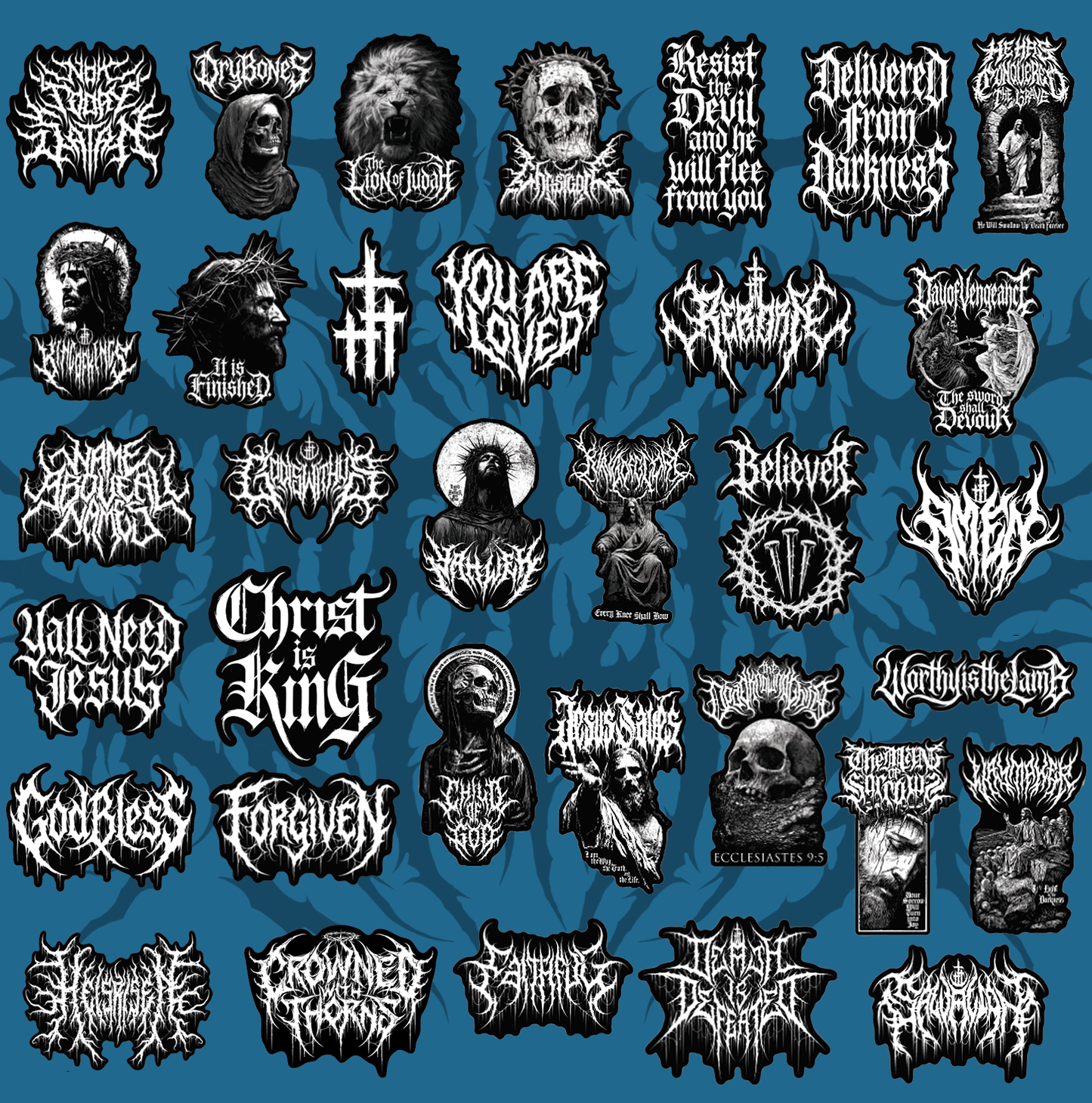 Limited Edition Dark Fit Metal sticker pack