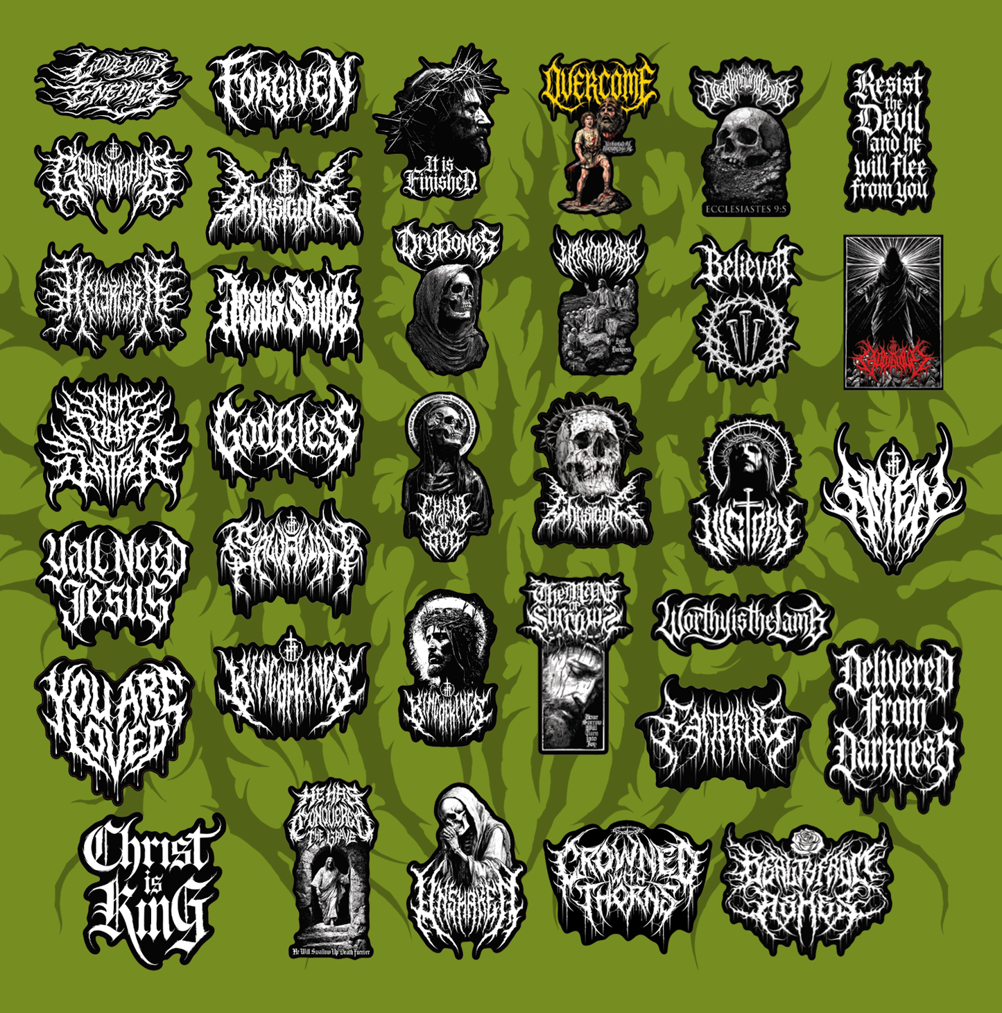 Limited Edition Dark Fit Metal sticker pack