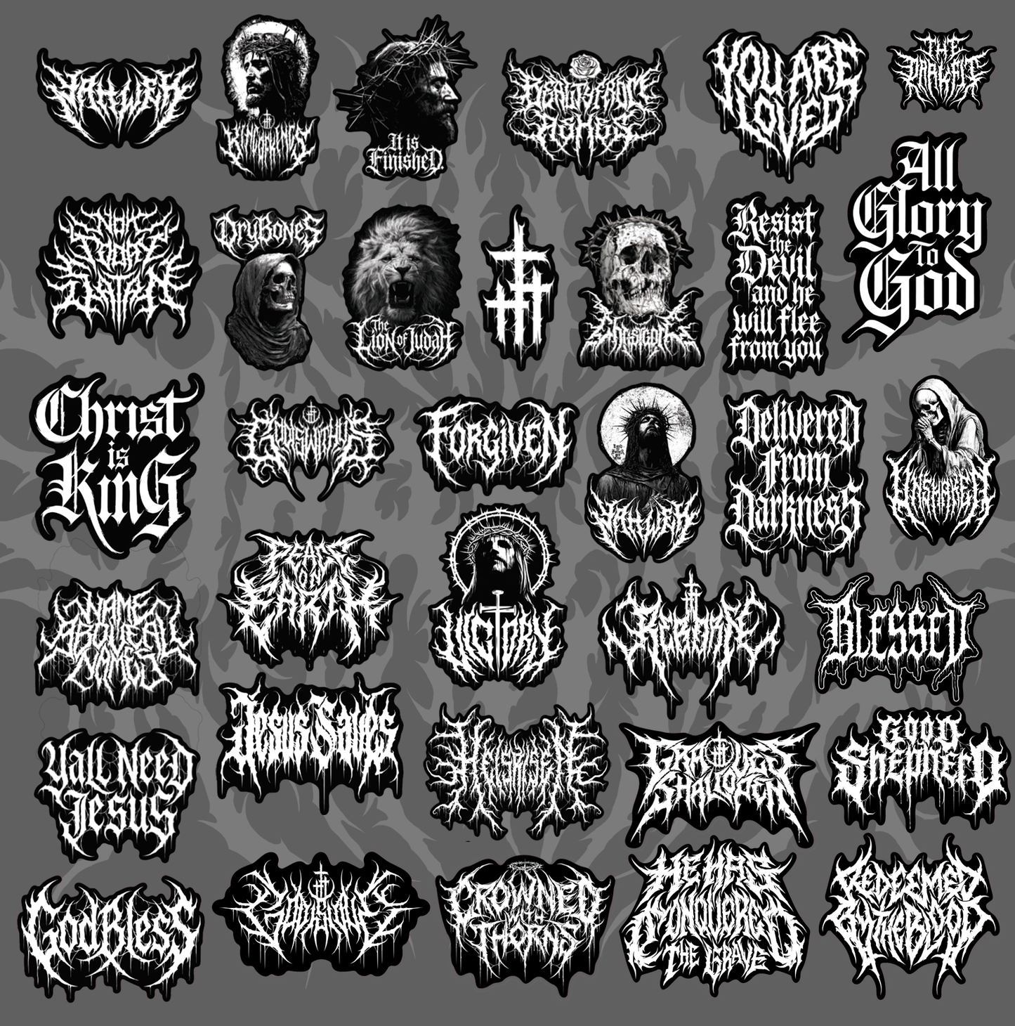 Limited Edition Dark Fit Metal sticker pack