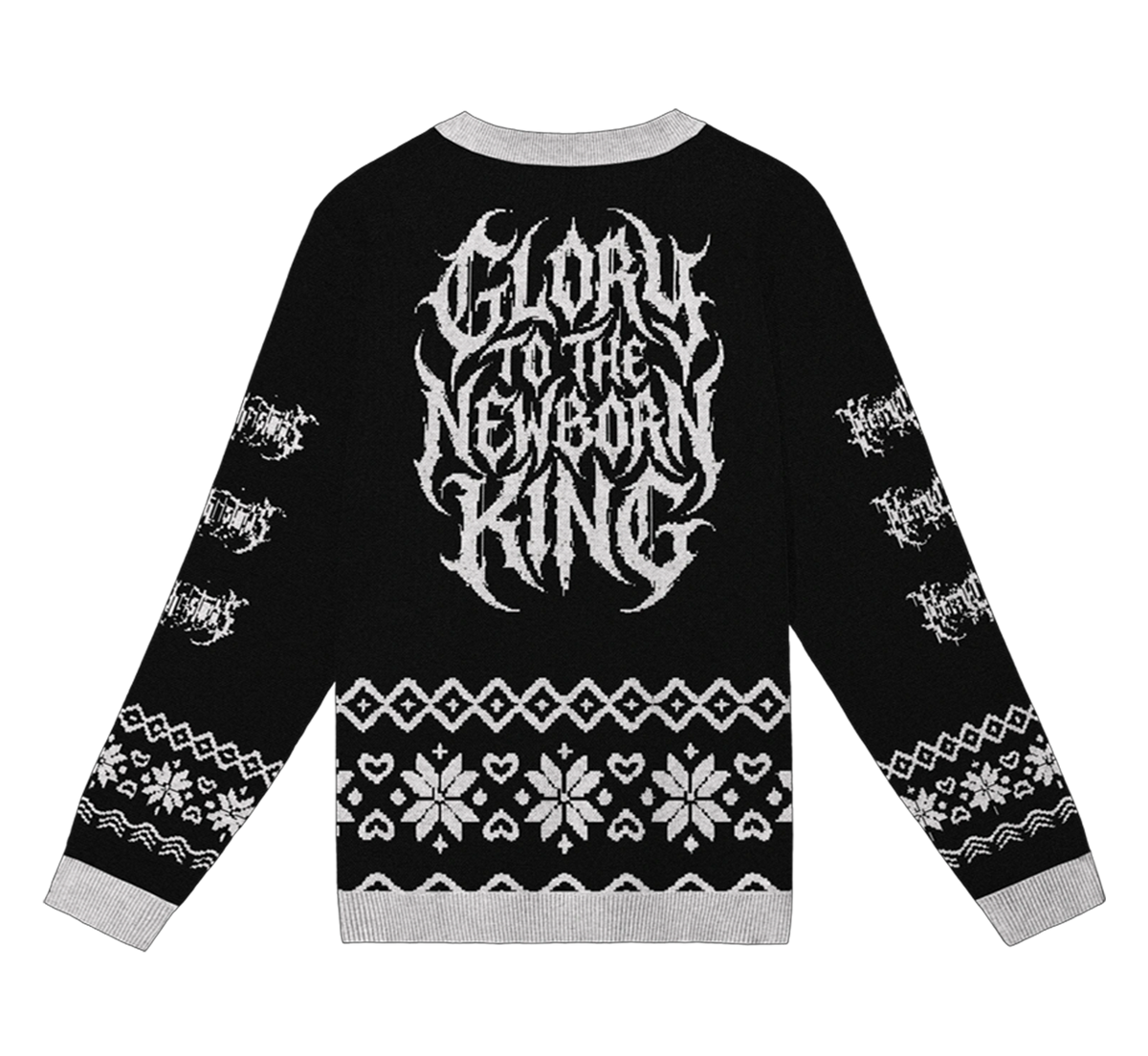 Merry Christmas "Glory to the new born King" knitted sweater.
