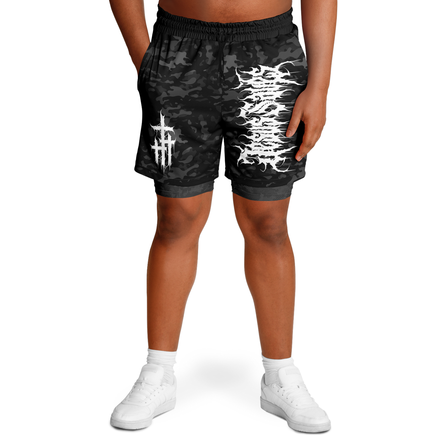 Jesus Saves logo 2-in-1 Shorts