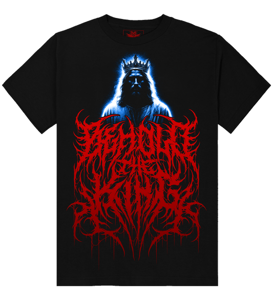Behold the King crowned Christ graphic on black t-shirt