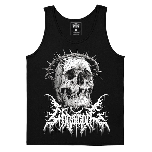Christcore Skullcrown – White Christian Metal Tank Top