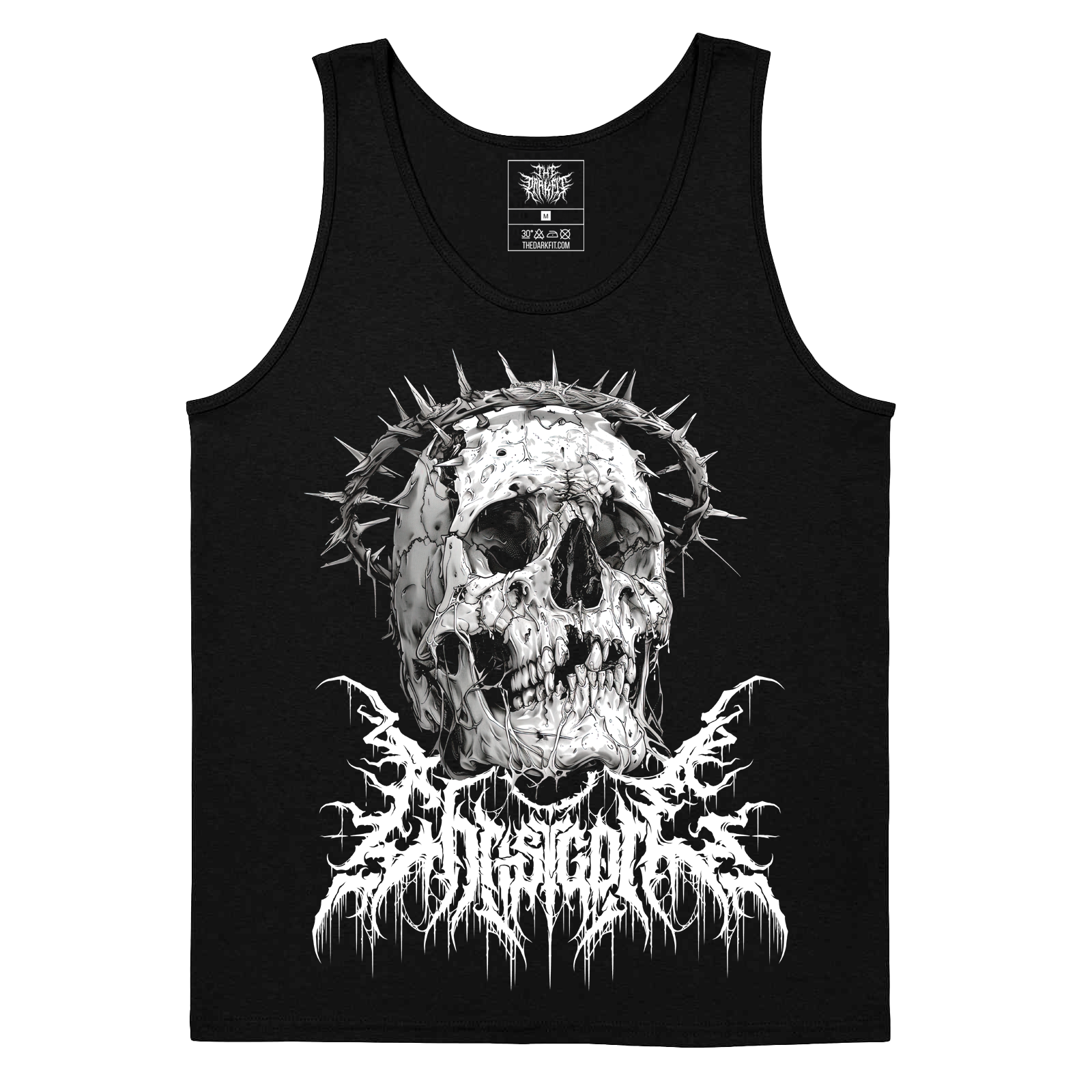 Christcore Skullcrown white Christian metal tank top – The Dark Fit