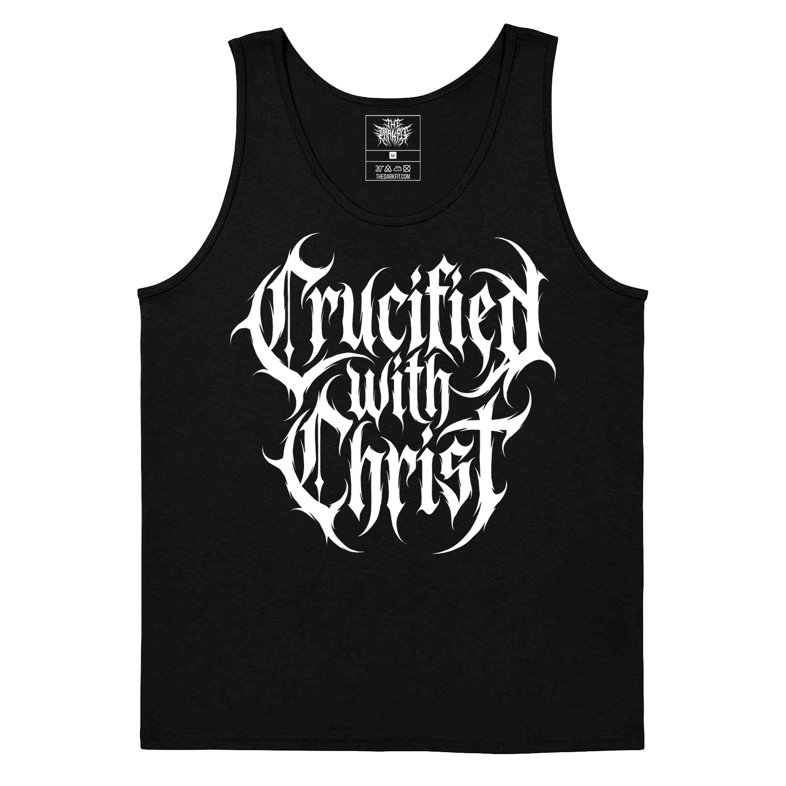 Crucified with Christ Christian metal tank top – The Dark Fit