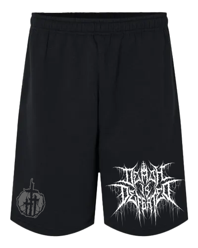 Death is Defeated design Fleece Shorts