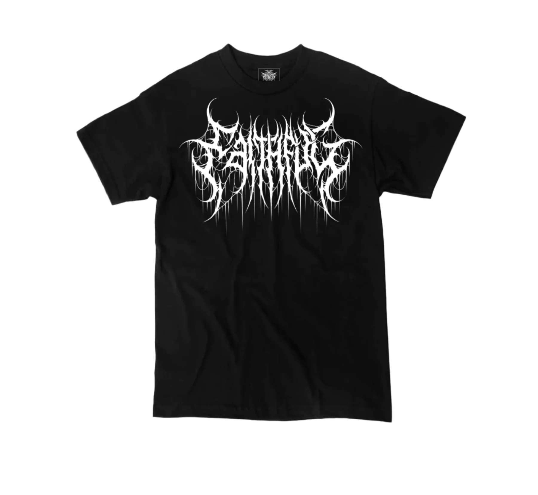 Faithful logo design heavyweight Christian streetwear shirt in white – The Dark Fit
