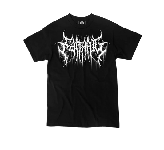 Faithful logo design heavyweight Christian streetwear shirt in white – The Dark Fit