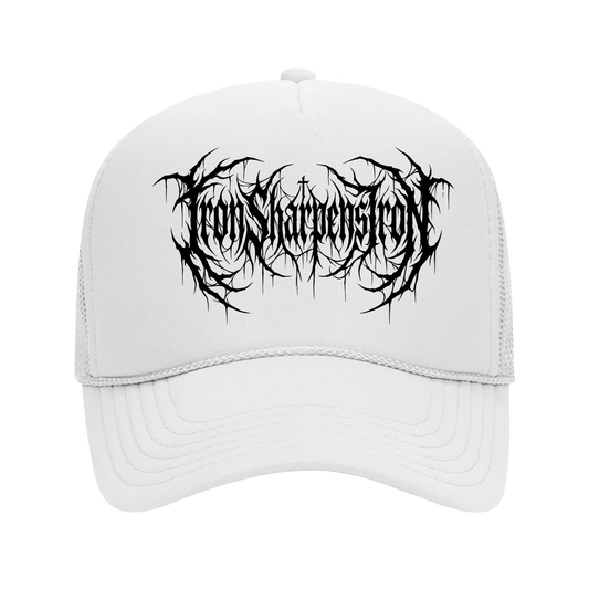 Iron Sharpens Iron retro trucker hat (White)