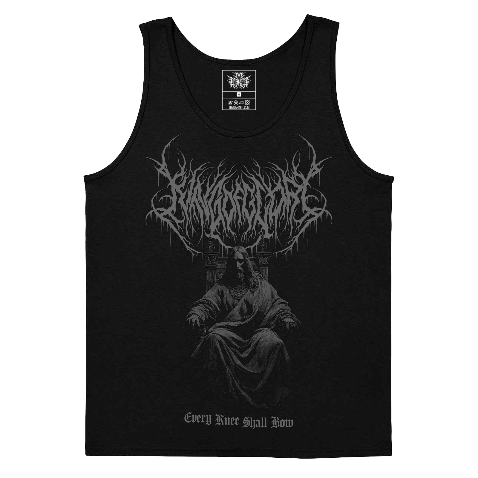 King of Glory Every Knee Shall Bow Christian metal tank top – The Dark Fit