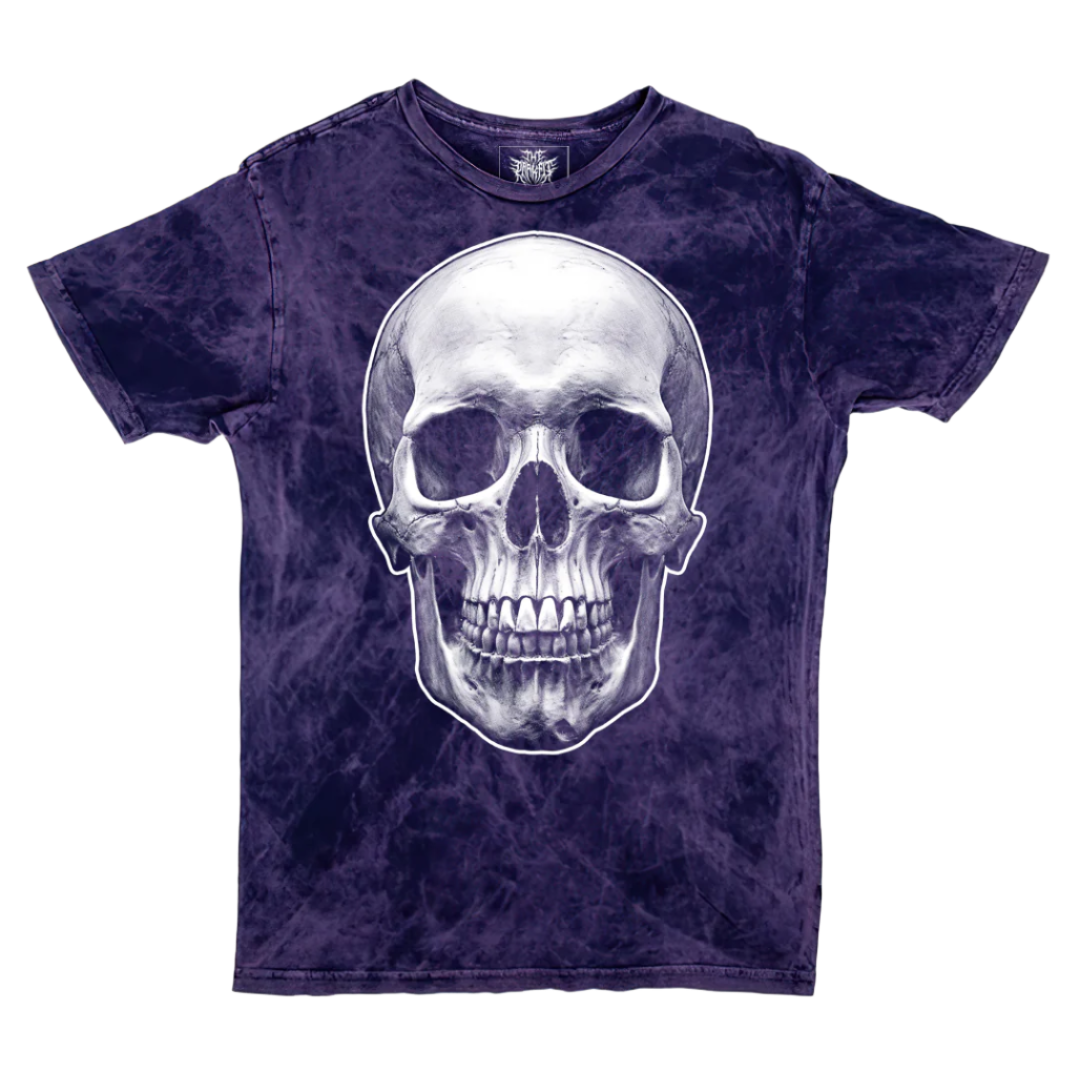 Big Skull design Vintage Wash Tee (purple)