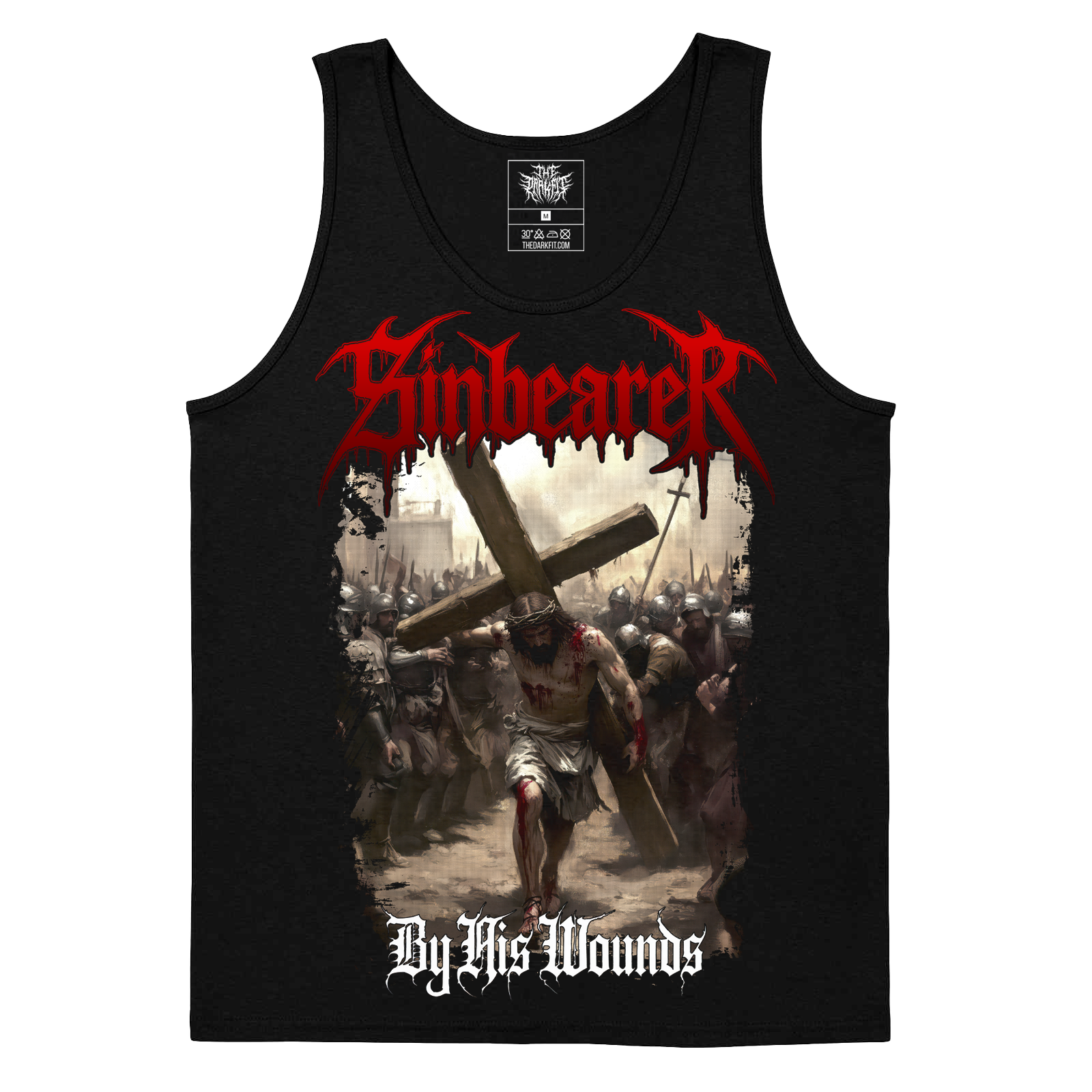 Sinbearer By His Wounds Christian metal tank top – The Dark Fit