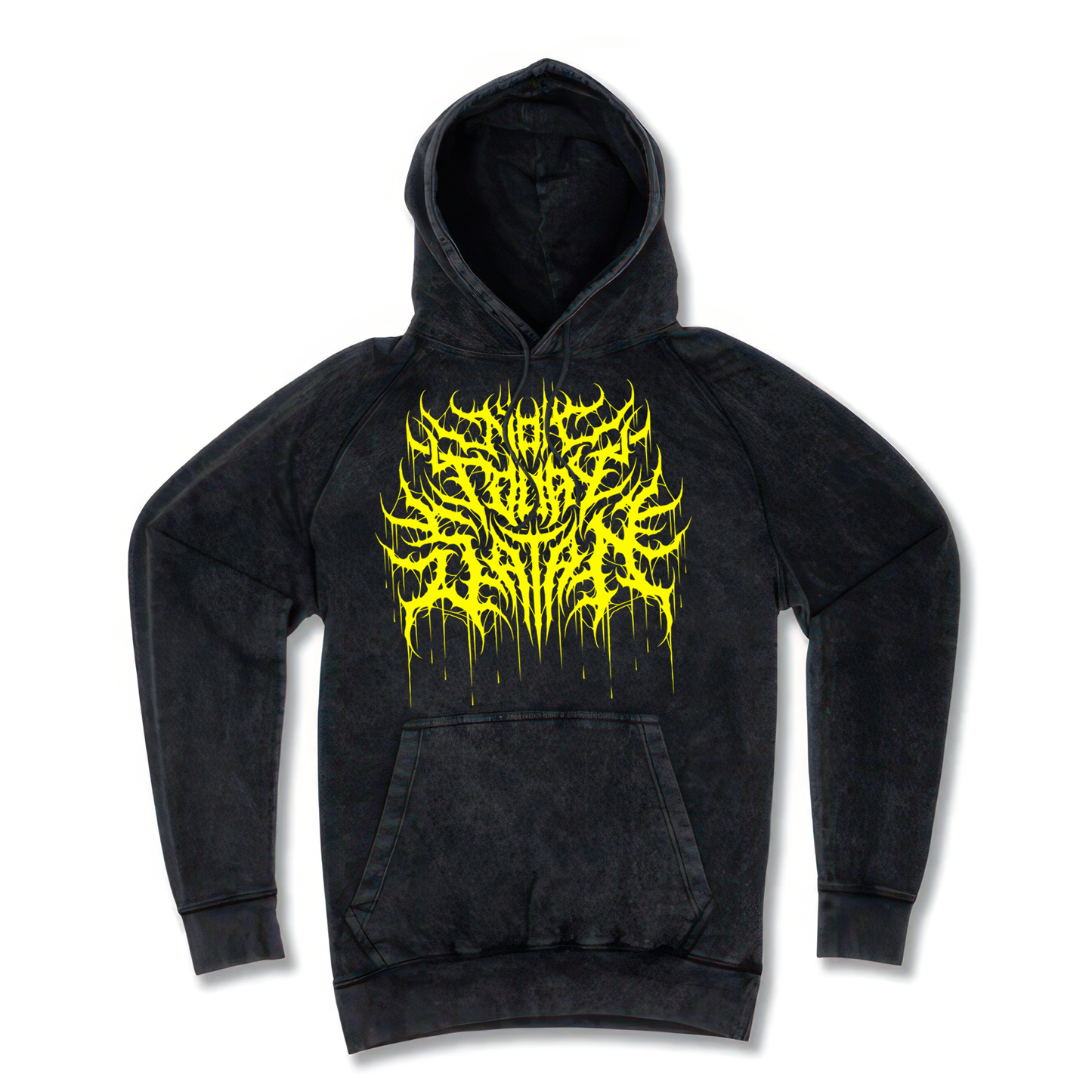 Vintage wash Hoodie Yellow Design