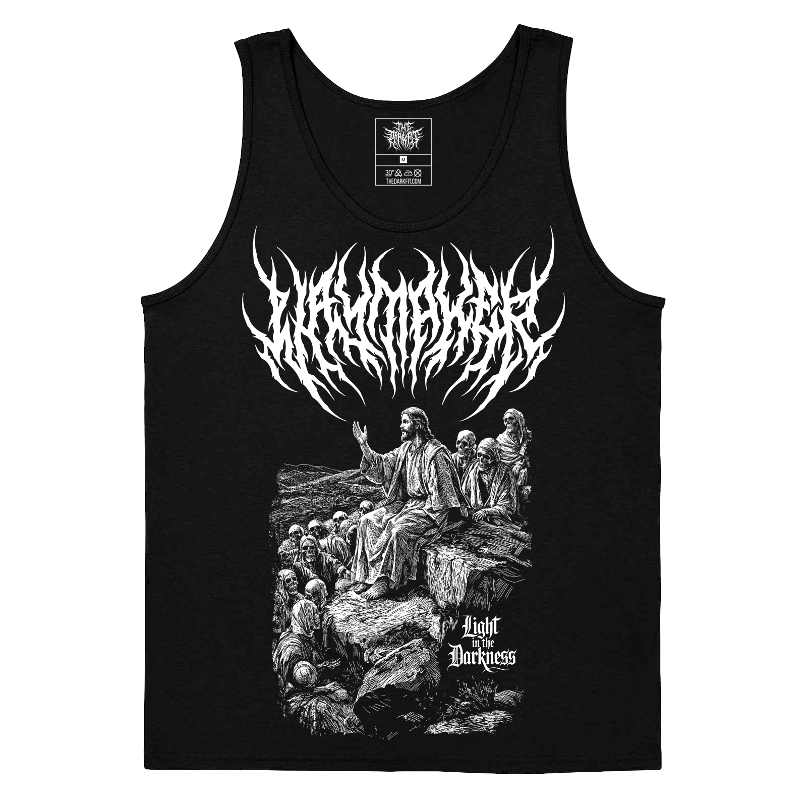 Waymaker Light in the Darkness Christian metal tank top – The Dark Fit