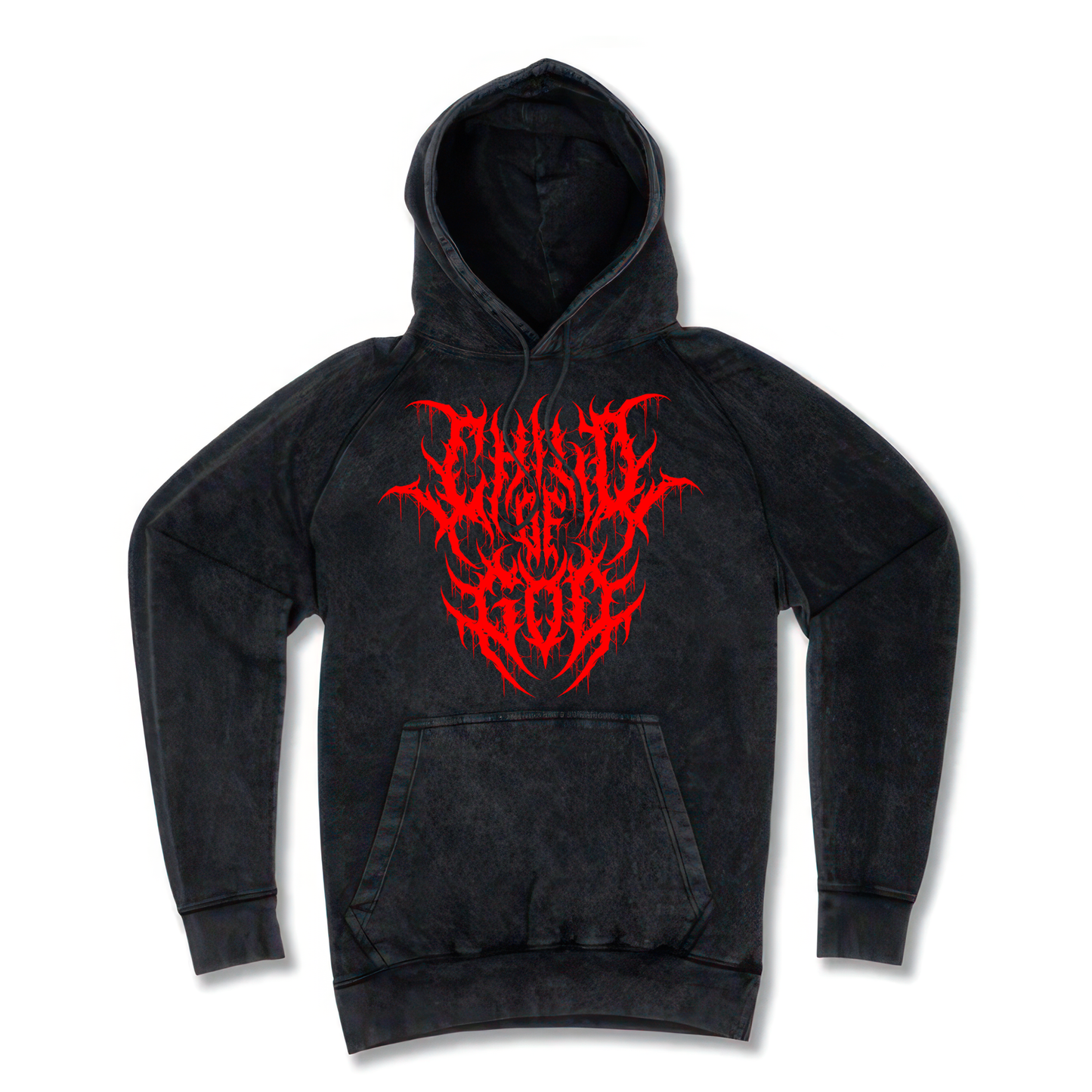 Vintage wash Hoodie Red Design